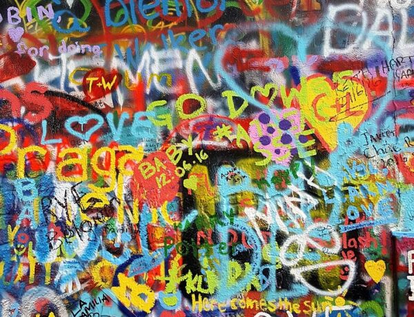 john lennon wall, prague, multicoloured, john-lennon-wall, graffiti, to paint, to dye, art, wall, lennonism, artwork, czech republic, painted, coloured, no violence, resistance, colorful, peace, europe, landmark, war, graffiti, graffiti, graffiti, graffiti, graffiti